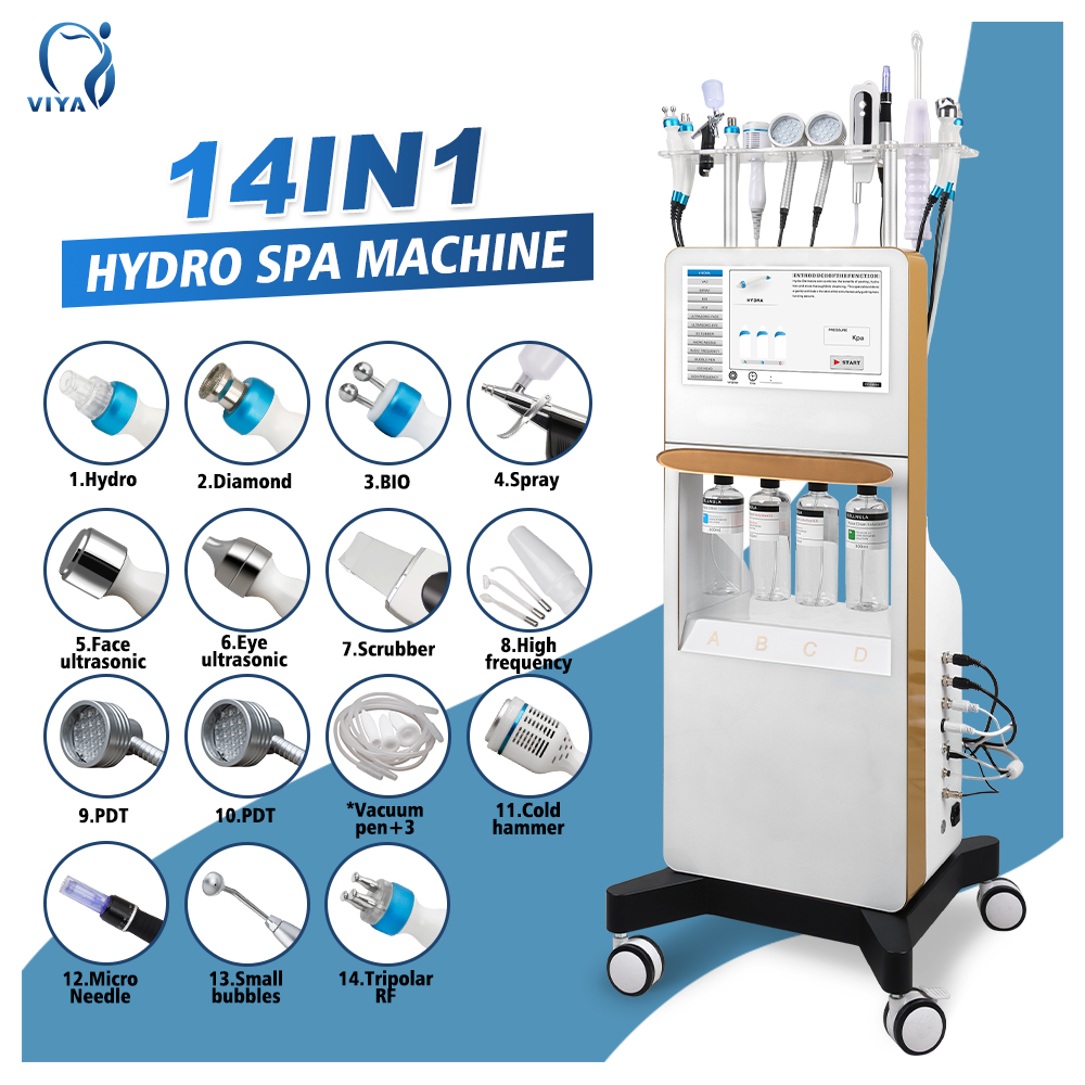 14 in 1 Oxygen Jet Deep Cleansing Hydrogen Multifunctional Facial Equipment